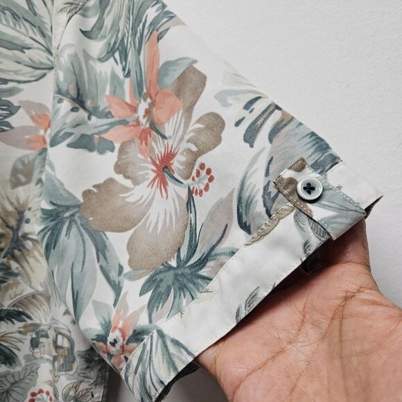 Marti Kat Button Up Short Sleeve Shirt Mens XL Modal Blend Caribbean Cruise Wear - Picture 7 of 12